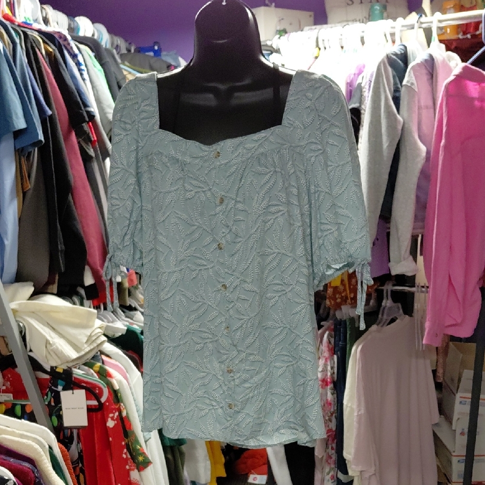Angels Forever Young Blue Patterned Blouse